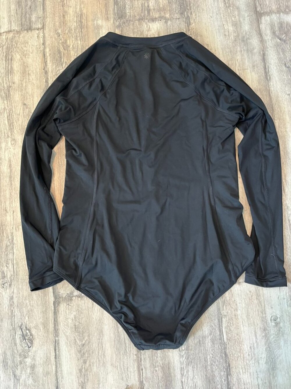 Athleta Black Long-Sleeve Zip Front One-Piece - Picture 6 of 12